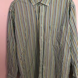 Alan Flusser 100% Cotton Dress Shirt M